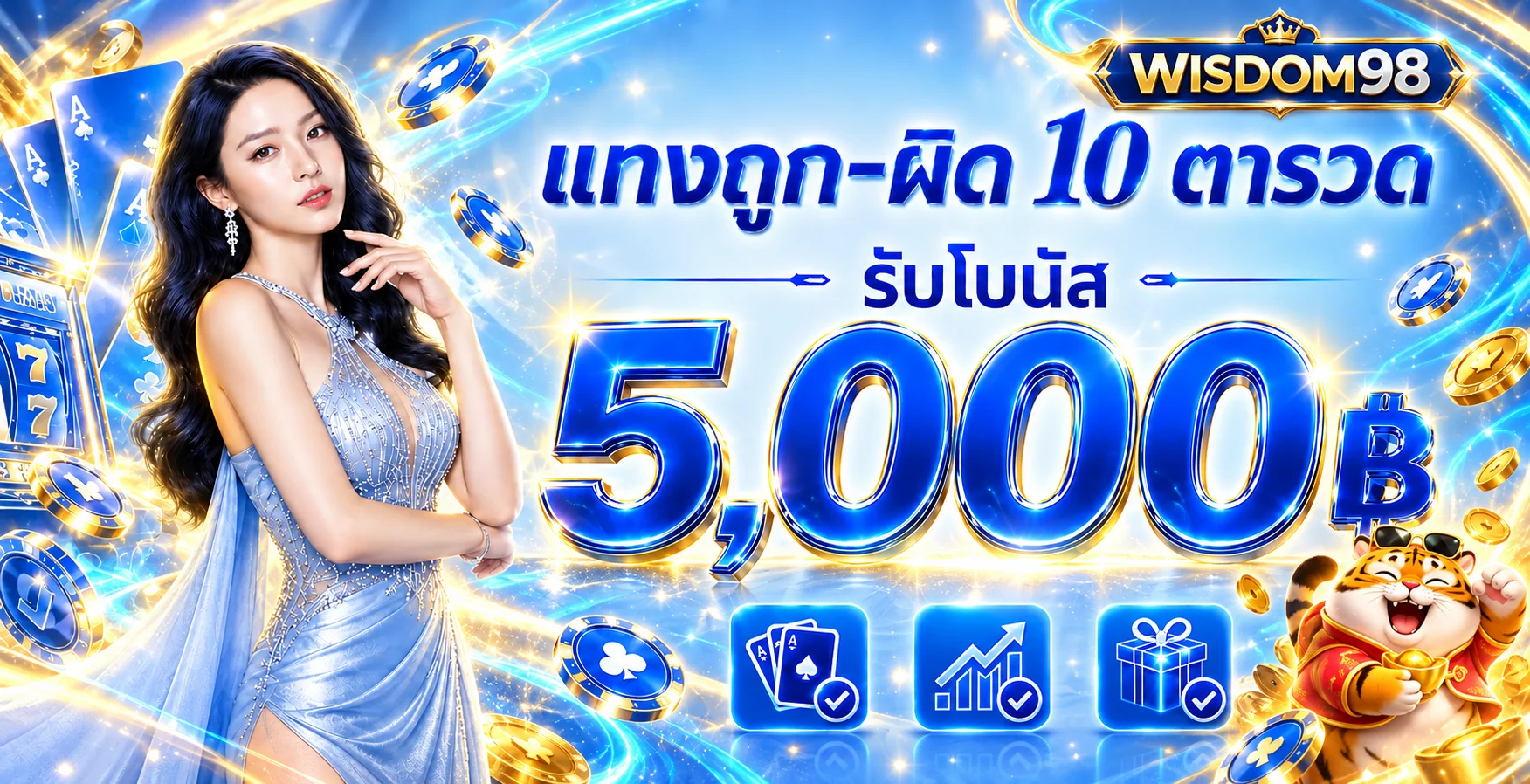 โปรโมชั่น WISDOM98 และสิทธิ์สมาชิกในธีมสีน้ำเงินทอง