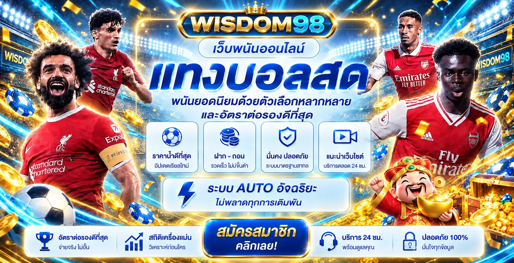WISDOM98 พนันกีฬาออนไลน์และผลบอลสด